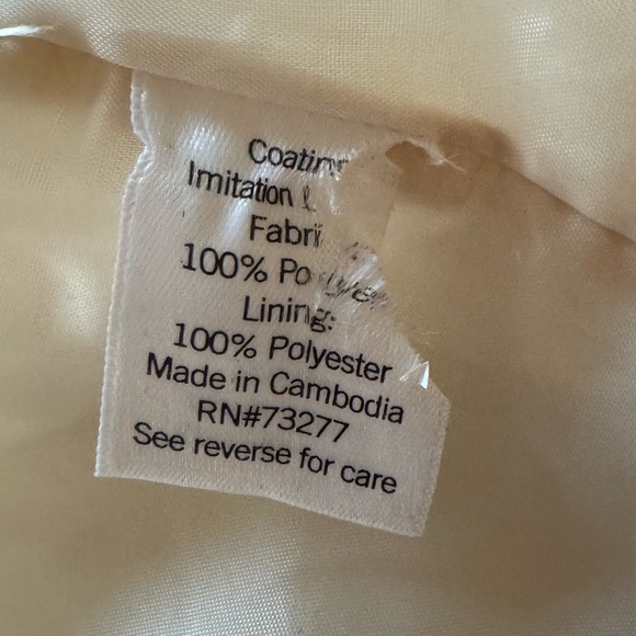 Nine West Women's Cream Vegan Leather Jacket - Picture 5 of 5